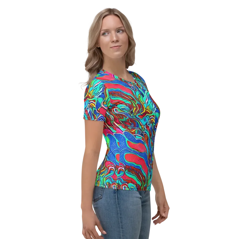 Cosmic Cabaret on Women's Crew Neck T-Shirt — Right