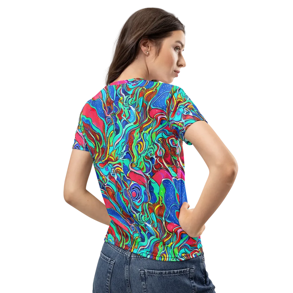 Cosmic Cabaret on Women's Crew Neck T-Shirt — Back