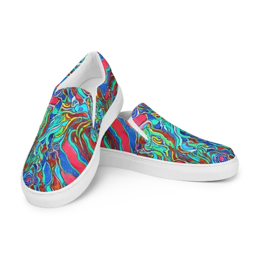 Cosmic Cabaret on a Men's Slip-On Canvas Shoes