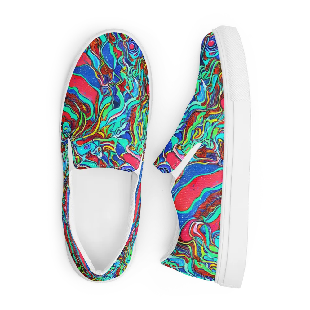 Cosmic Cabaret on Men's Slip-On Canvas Shoes — Front