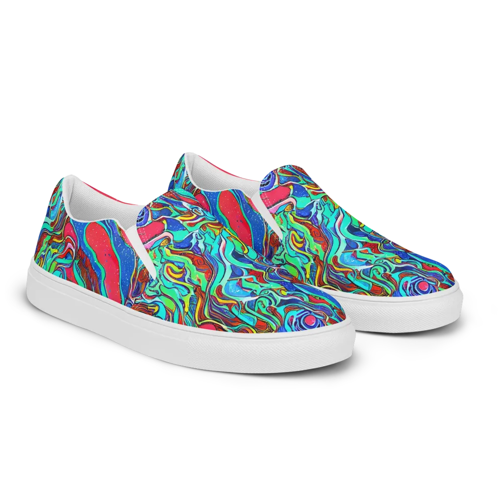 Cosmic Cabaret on Women's Slip-On Canvas Shoes — Right Front