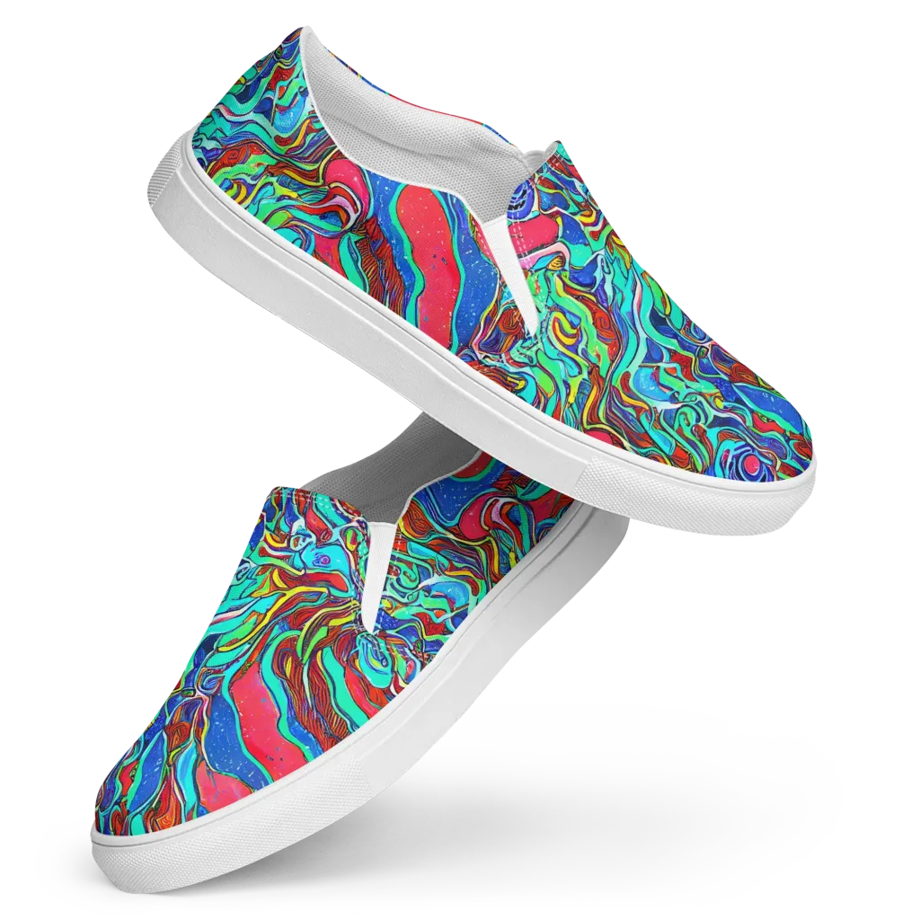 Cosmic Cabaret on Women's Slip-On Canvas Shoes — Front