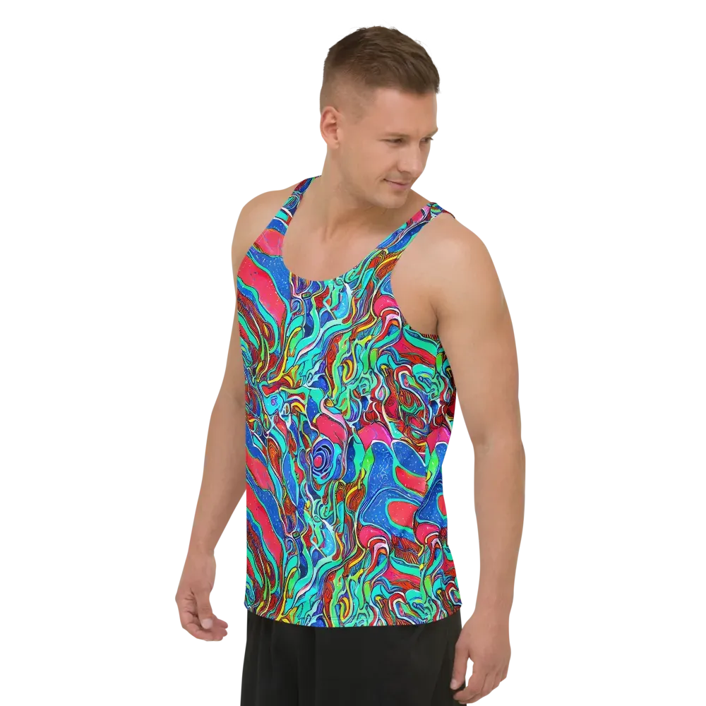 Cosmic Cabaret on Men's Tank Top — Left Front