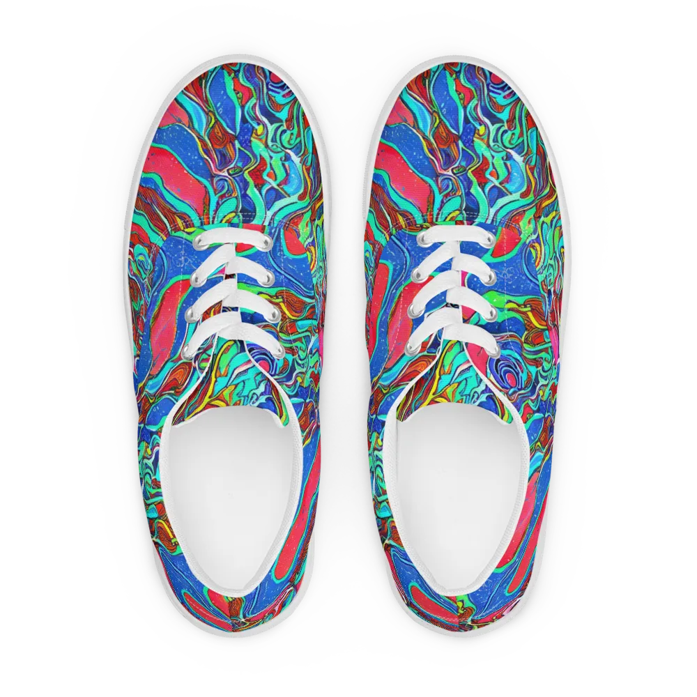 Cosmic Cabaret on Men's Lace-Up Canvas Shoes — Front