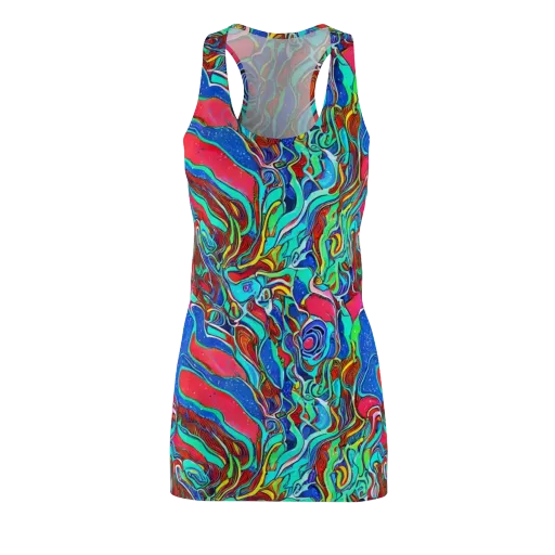 Cosmic Cabaret on a Racerback Dress
