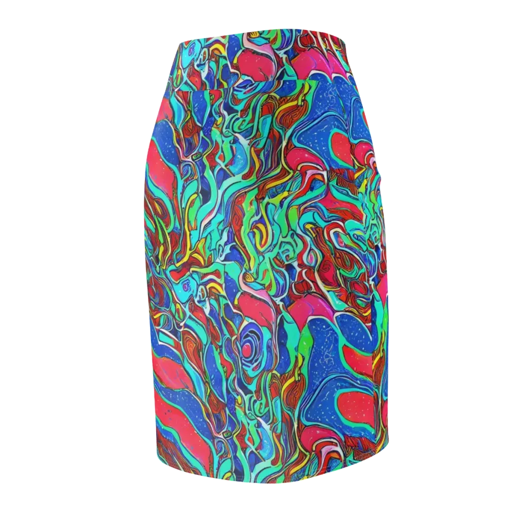 Cosmic Cabaret on Pencil Skirt — Back Side
