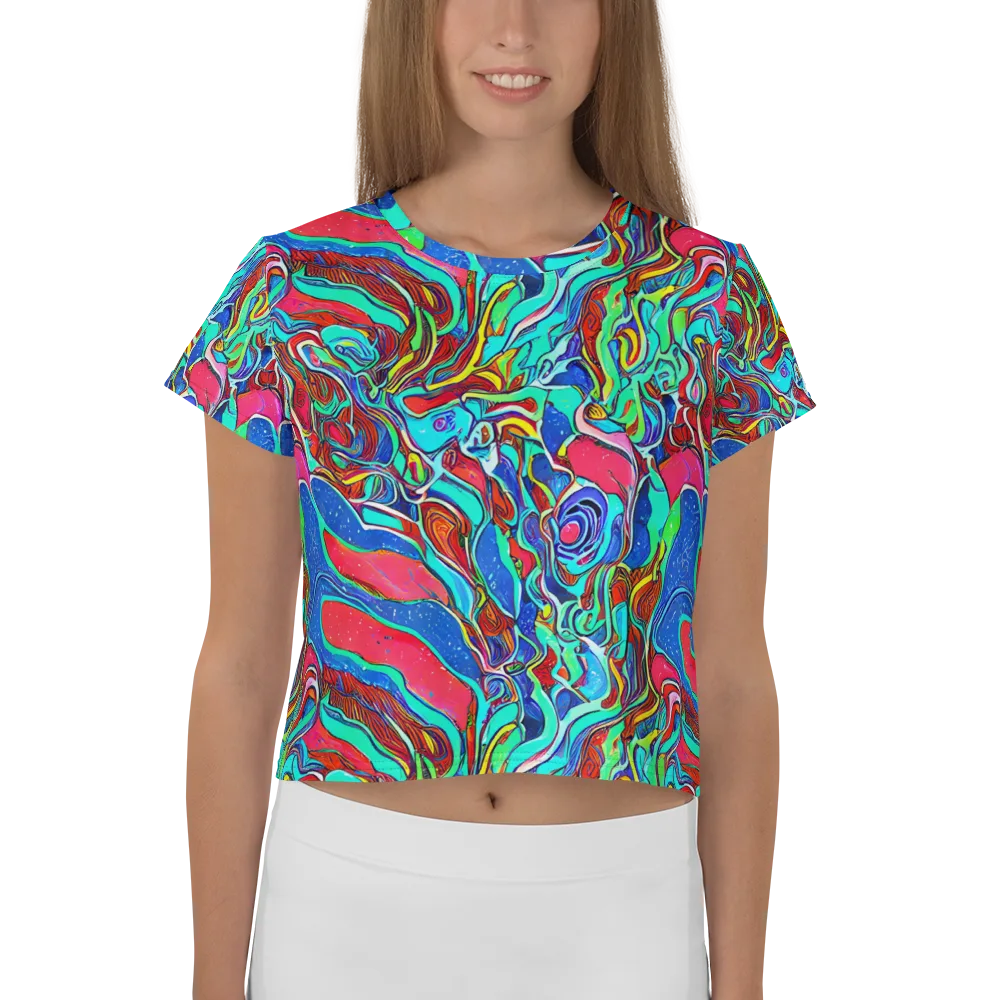 Cosmic Cabaret on Crop Tee — Front