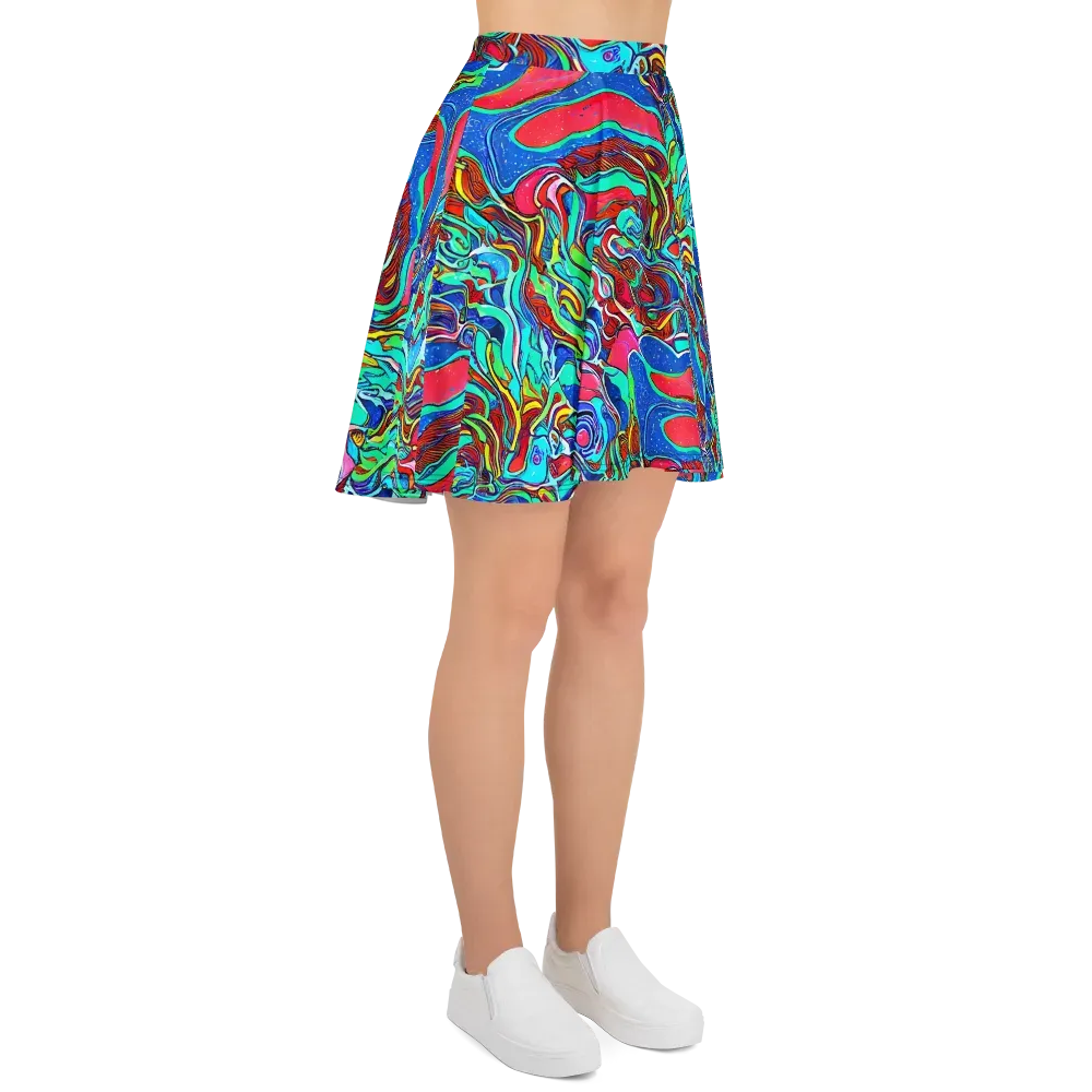 Cosmic Cabaret on Skater Skirt — Right