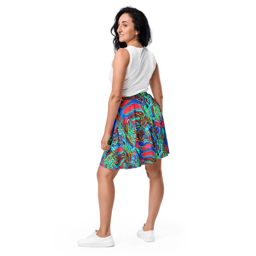 Cosmic Cabaret on Skater Skirt — Back