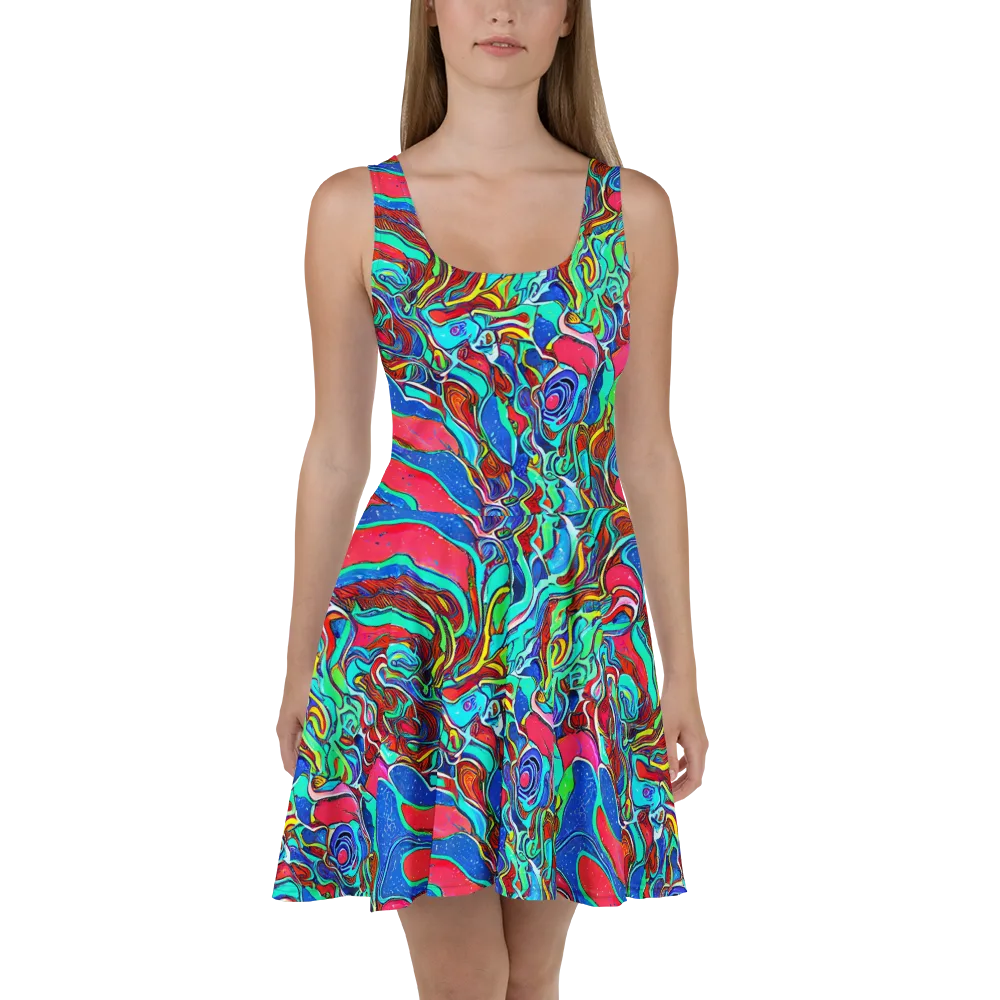 Cosmic Cabaret on Skater Dress — Front