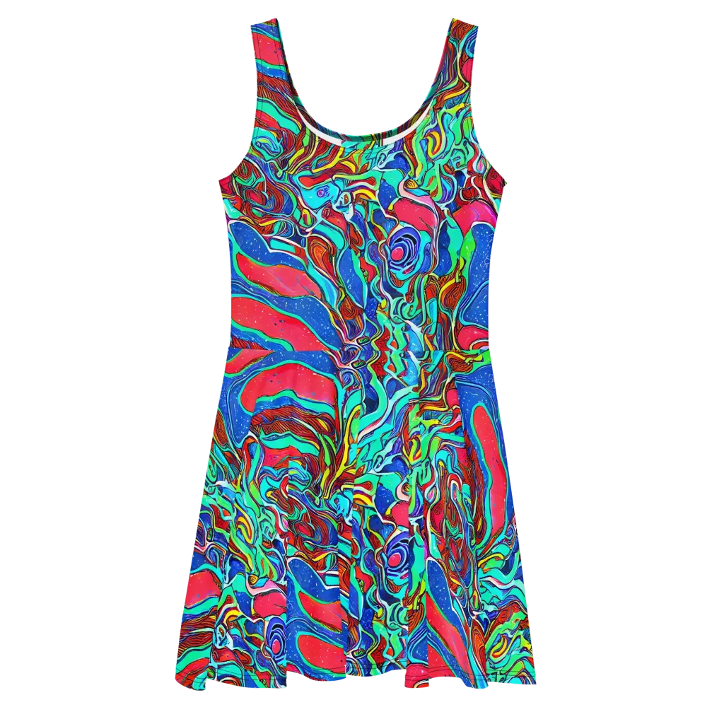 Cosmic Cabaret on Skater Dress — Front
