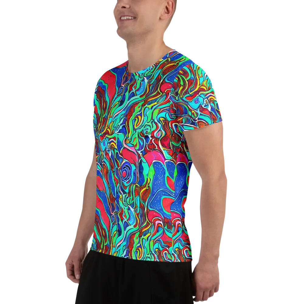 Cosmic Cabaret on Men's Athletic T-Shirt — Left