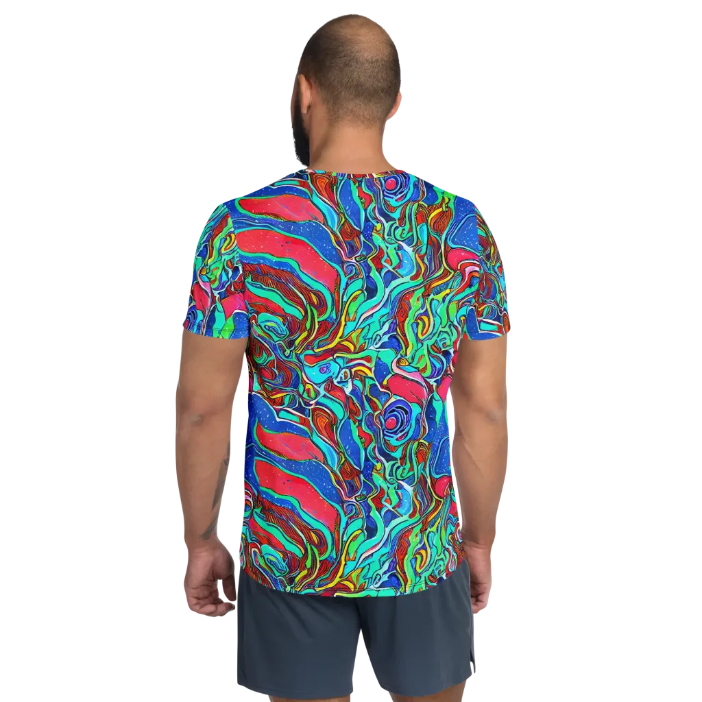 Cosmic Cabaret on Men's Athletic T-Shirt — Back