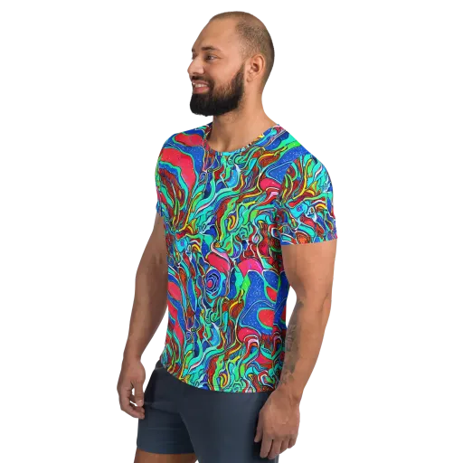 Cosmic Cabaret on a Men's Athletic T-Shirt