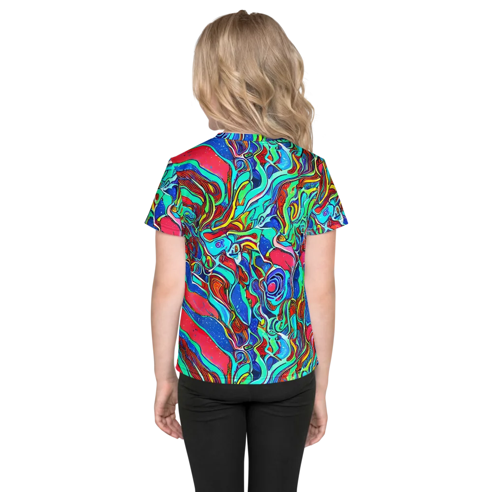 Cosmic Cabaret on Kids Crew Neck T-Shirt — Back