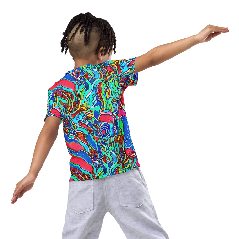 Cosmic Cabaret on Kids Crew Neck T-Shirt — Back