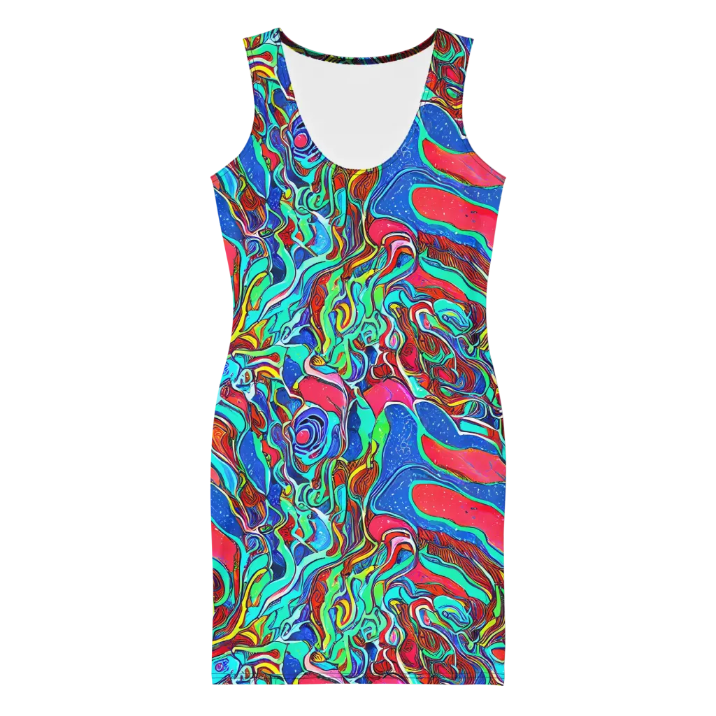 Cosmic Cabaret on Bodycon Dress — Front