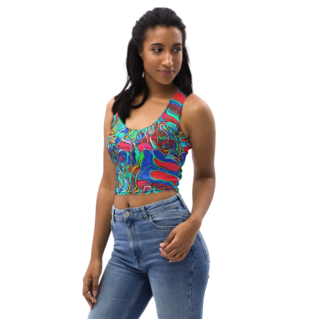Cosmic Cabaret on Crop Top — Left Front