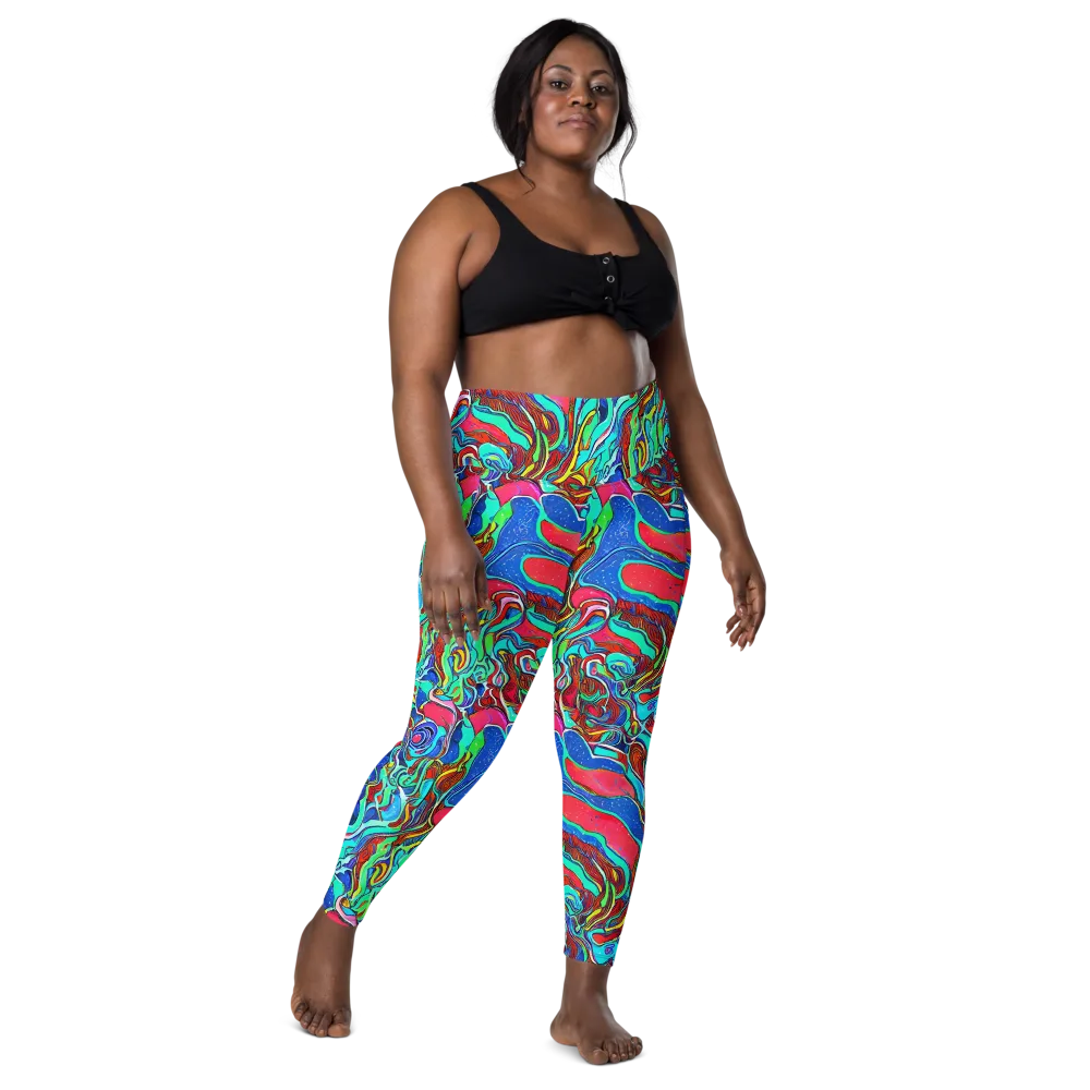 Cosmic Cabaret on Leggings with Pockets — Front