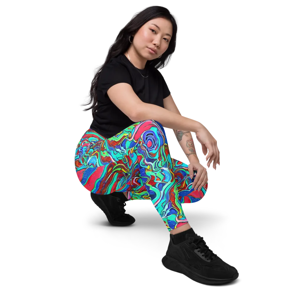 Cosmic Cabaret on Leggings with Pockets — Right Front