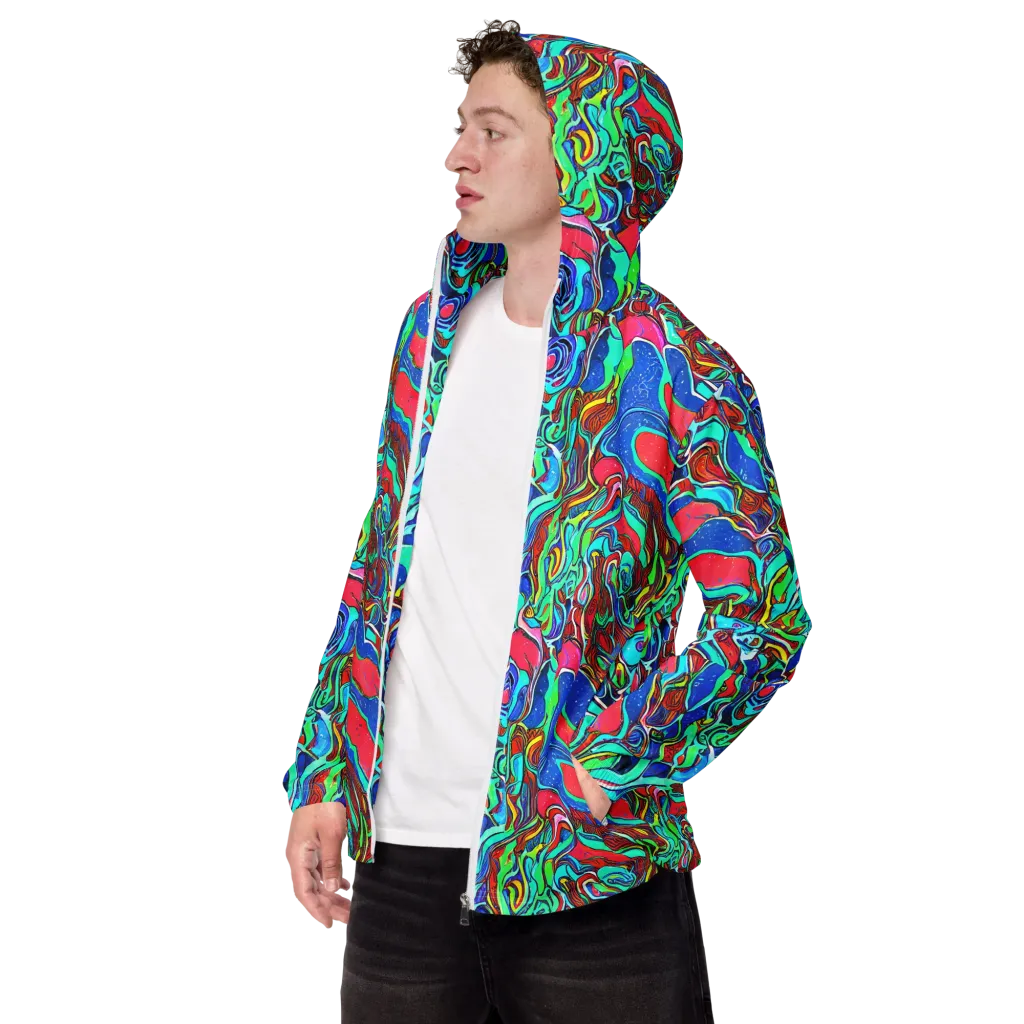 Cosmic Cabaret on Men's Windbreaker — Left Front