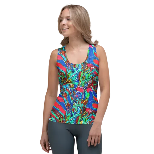Cosmic Cabaret on a Women's Tank Top