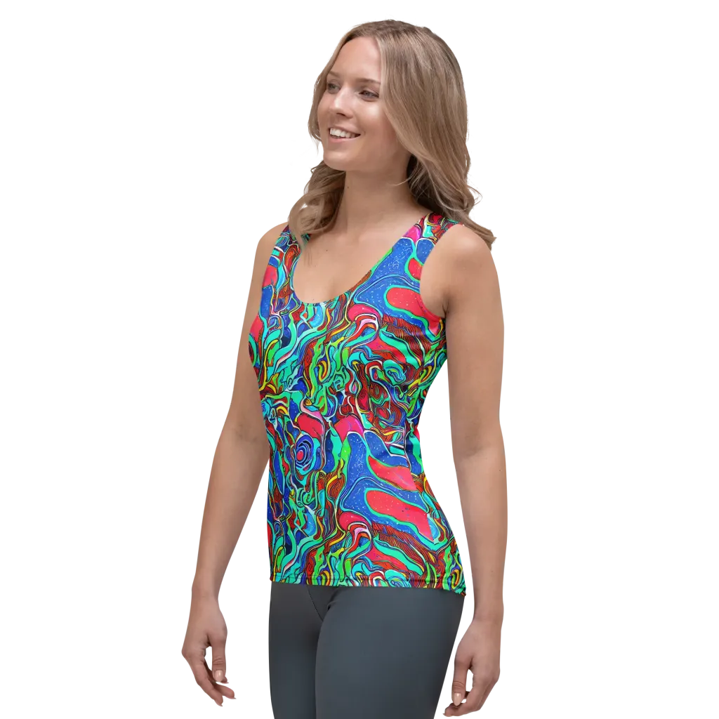 Cosmic Cabaret on Women's Tank Top — Left Front