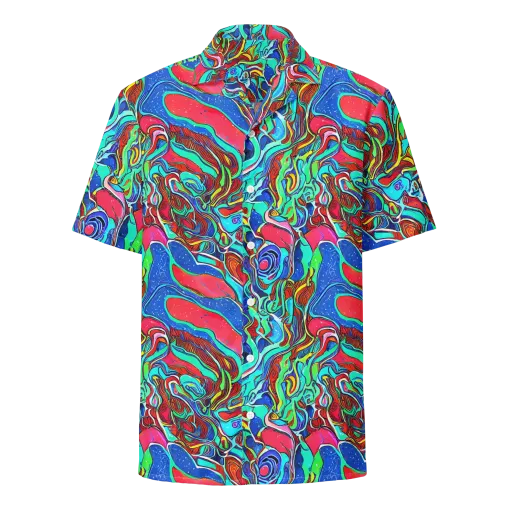 Cosmic Cabaret on a Button Shirt