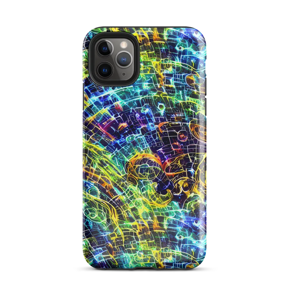 Electric Gridfall on Tough Case for iPhone® — Front