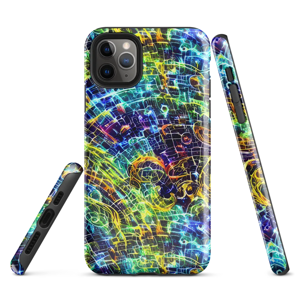 Electric Gridfall on Tough Case for iPhone® — Front