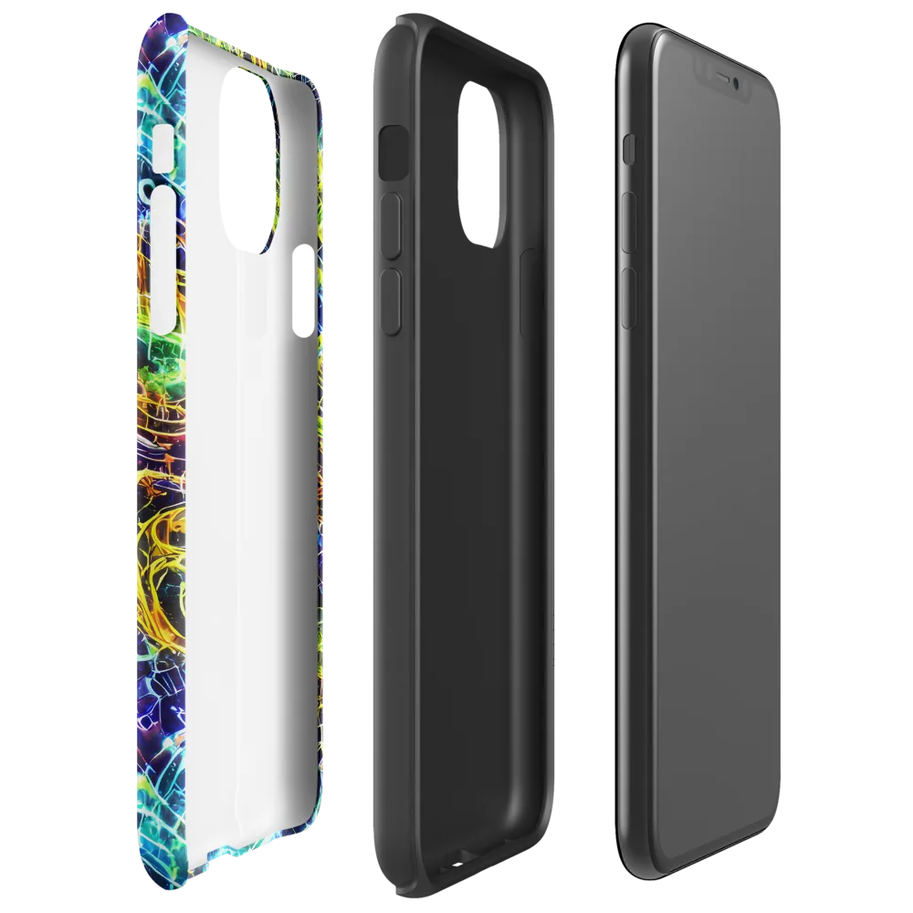 Electric Gridfall on Tough Case for iPhone® — Right