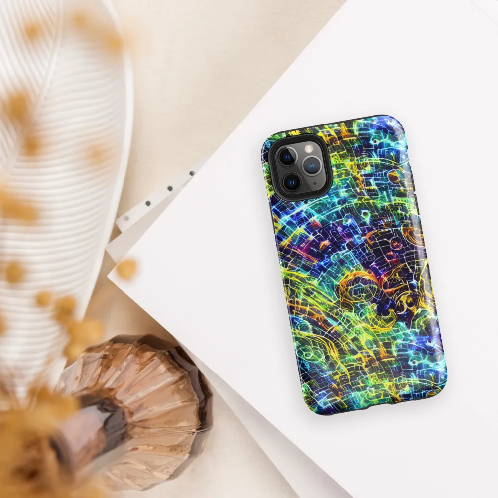 Electric Gridfall on Tough Case for iPhone® — Front