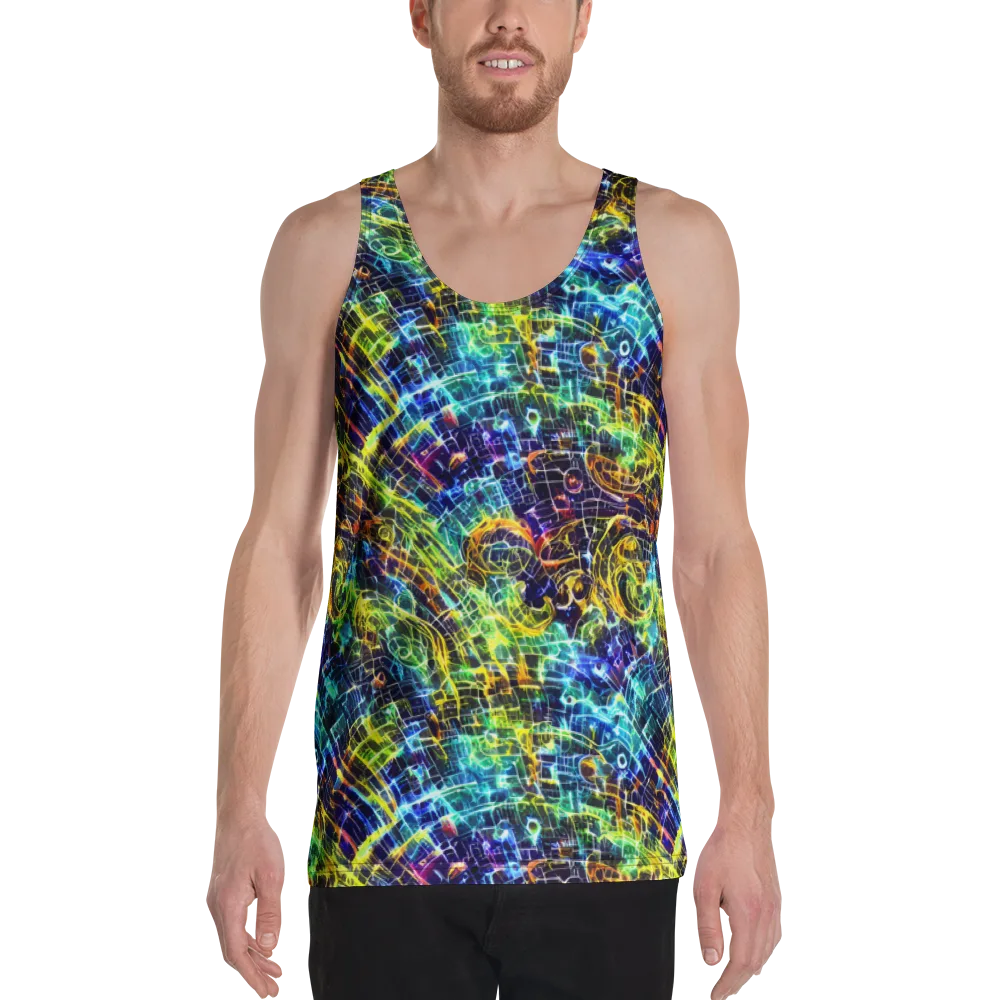 Electric Gridfall on Men's Tank Top — Front