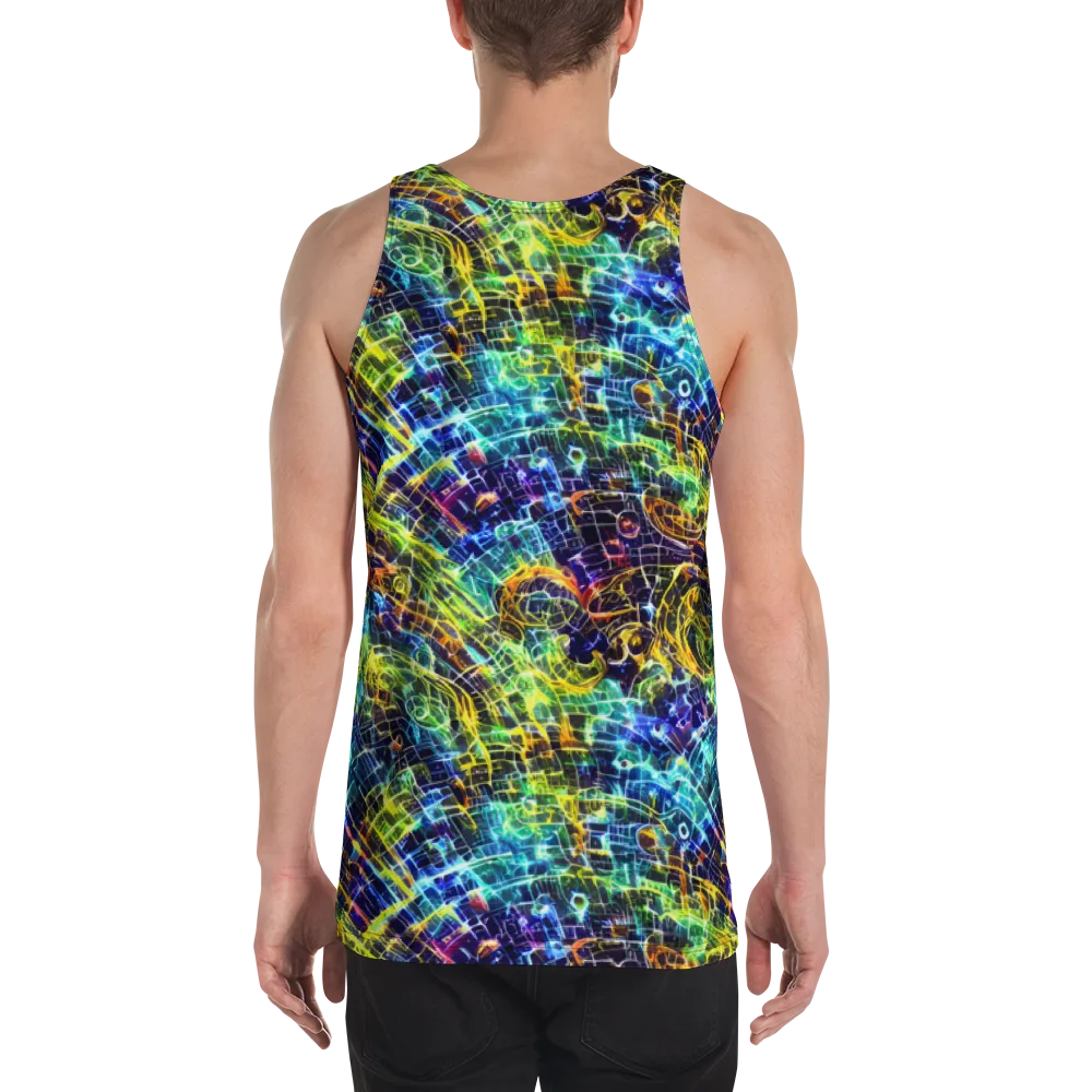 Electric Gridfall on Men's Tank Top — Back
