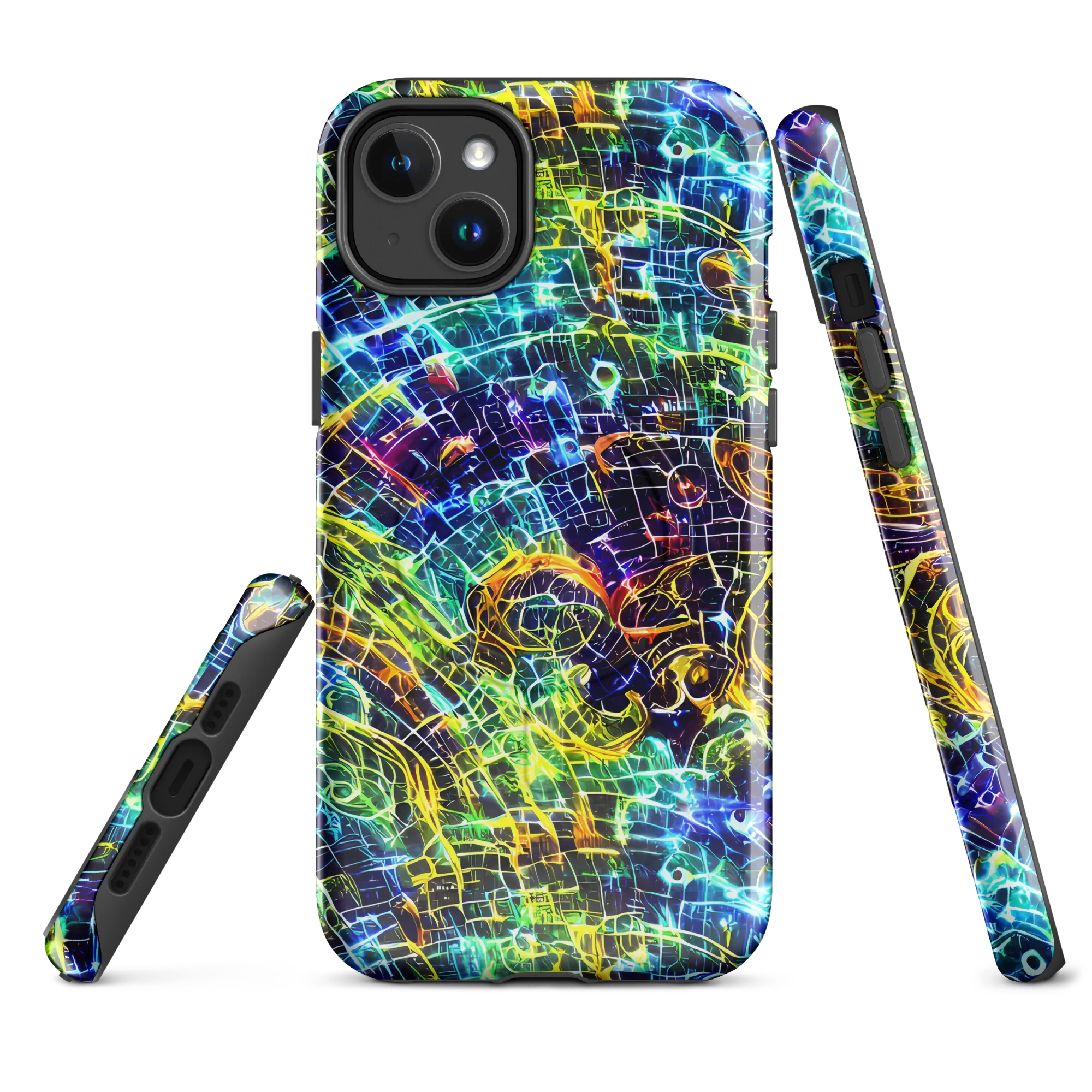 Electric Gridfall on MagSafe Tough Case for iPhone® — Front