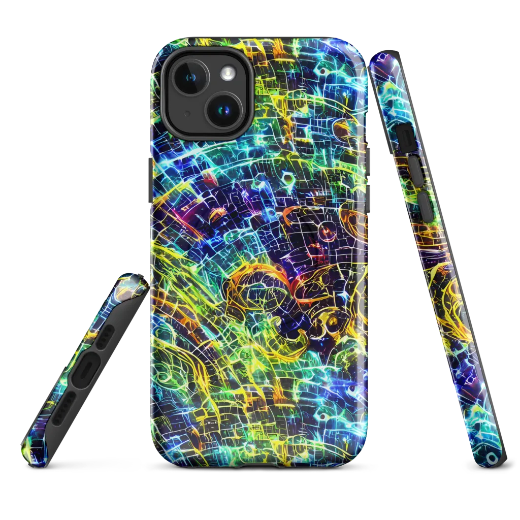 Electric Gridfall on MagSafe Tough Case for iPhone® — Front