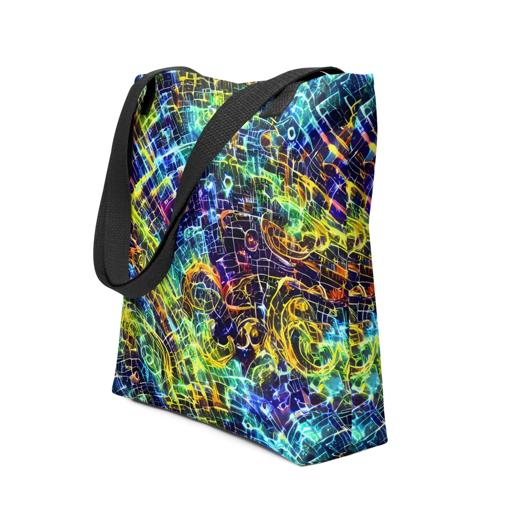 Electric Gridfall on Tote Bag — Front