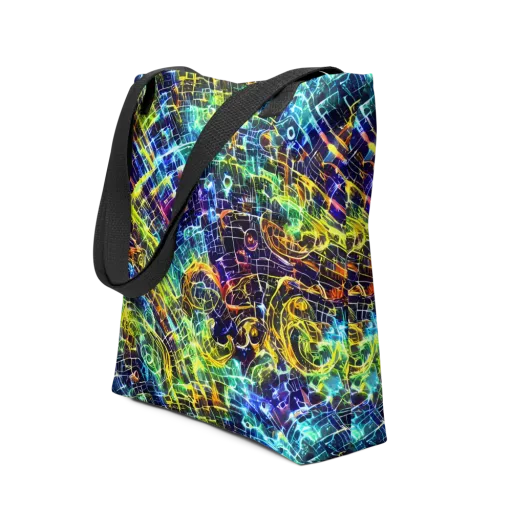Electric Gridfall on a Tote Bag