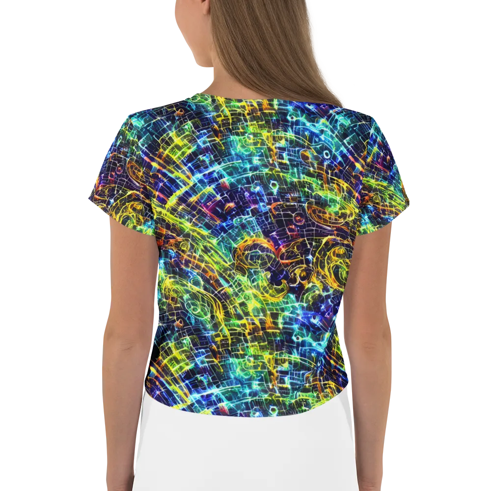 Electric Gridfall on Crop Tee — Back