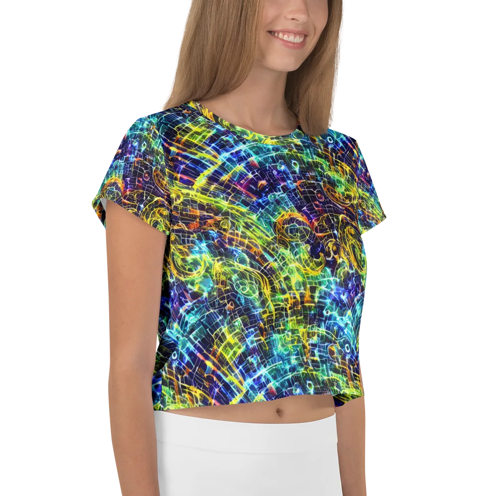 Electric Gridfall on Crop Tee — Right