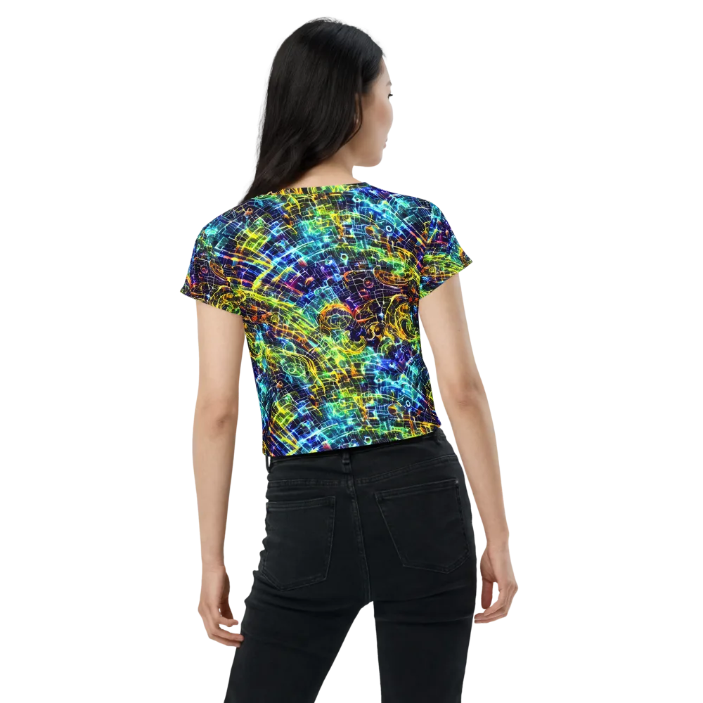 Electric Gridfall on Crop Tee — Back