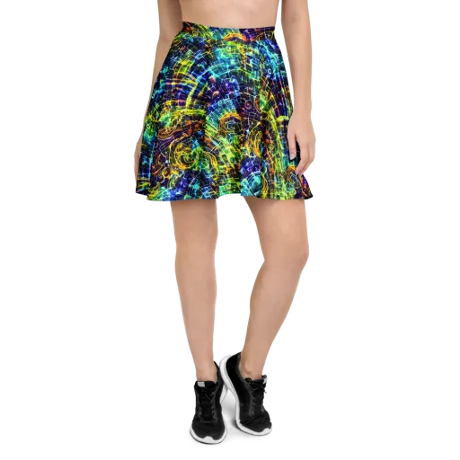 Electric Gridfall on a Skater Skirt
