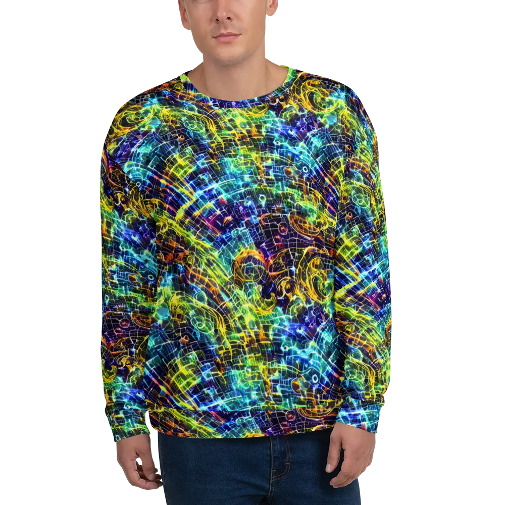 Electric Gridfall on Sweatshirt — Front