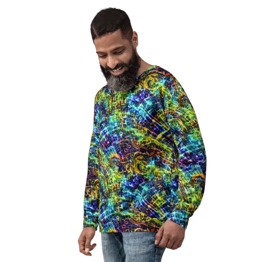 Electric Gridfall on a Sweatshirt