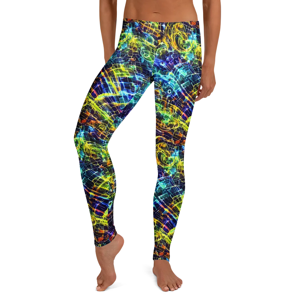 Electric Gridfall on Leggings — Front