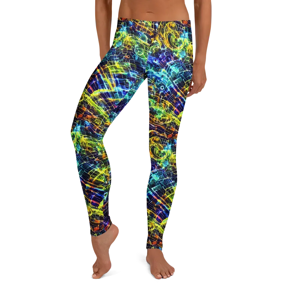 Electric Gridfall on Leggings — Front