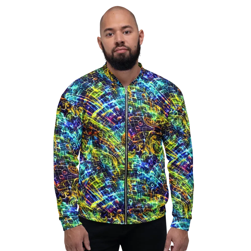 Electric Gridfall on Bomber Jacket — Front