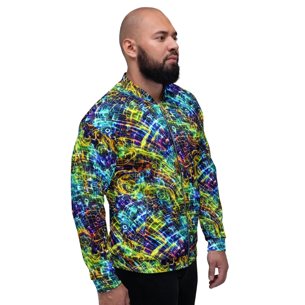Electric Gridfall on Bomber Jacket — Right