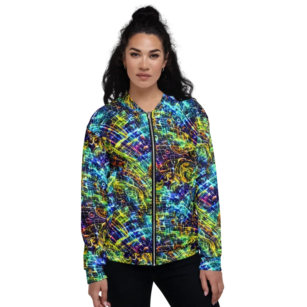 Electric Gridfall on Bomber Jacket — Front
