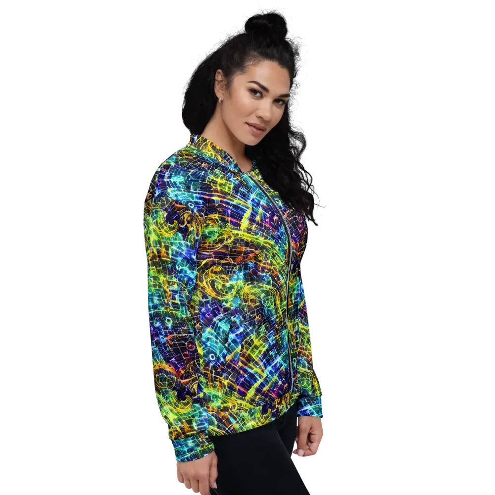 Electric Gridfall on Bomber Jacket — Right